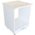 Corp pentru cuptor incorporabil cu sertar Zebra, Alb/MDF Alb lucios, cu blat Travertin, 60 x 85 x 60 cm